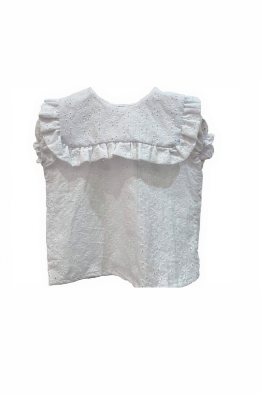 Blusa perforada blanca